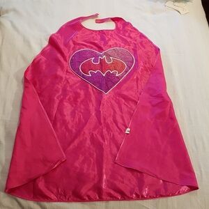 Batman girls one size Halloween cape pink dress up super hero